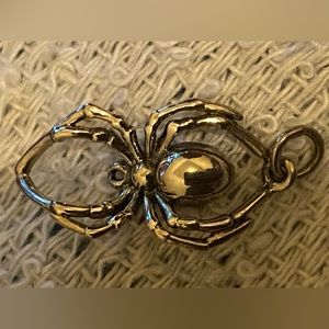 925 Sterling Silver Black Widow Charm